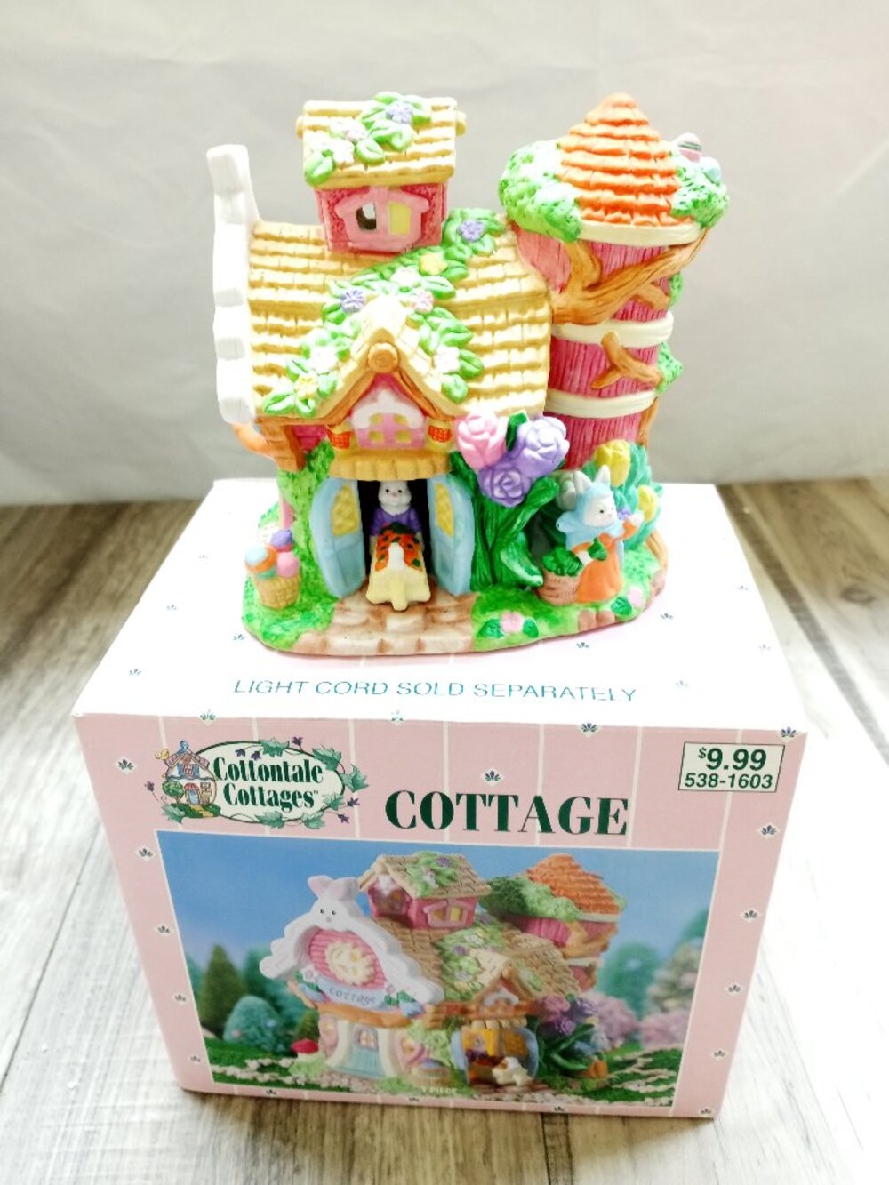 COTTAGE Cottontale Cottages Easter Village Porcelain Painted House